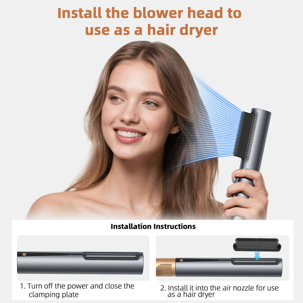 Brand Designer New Product Multifunctional High Speed Power Noise Reduction Constant Temperature Travel Home Straight Hair Curling Iron Integrated Dev