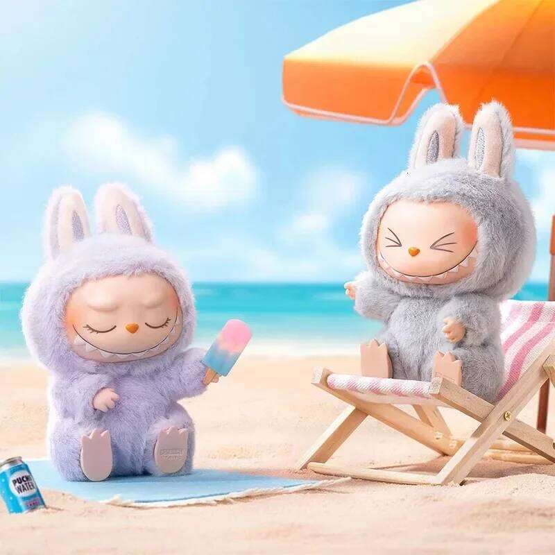 Designer Bags POP MART THE MONSTERS LABUBU - Have Seat Series Vinyl Plush Blind Box Bag Toys Doll Cute Anime Figure Desktop Ornam Free Labubu Pendant 