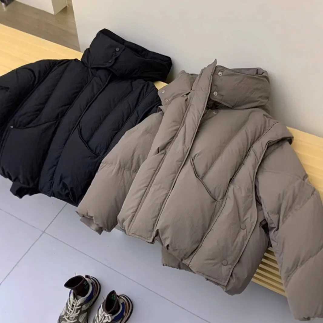 Coat Twopiece Effect Down Cotton Coat New Boys Children Korean Loose Casual Winter Thicken Warm Soft Comfortable Y251023