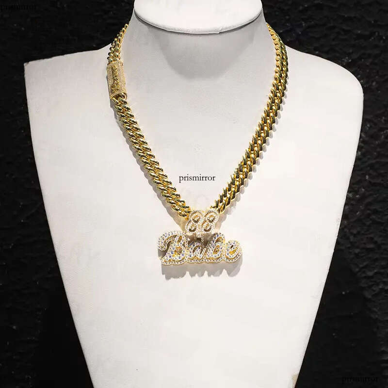 Hip Hop Jewelry Cuban Link Miami VVS Moissanite Sterling Sier 10MM Without Dia Chain Iced Out Necklace Chains