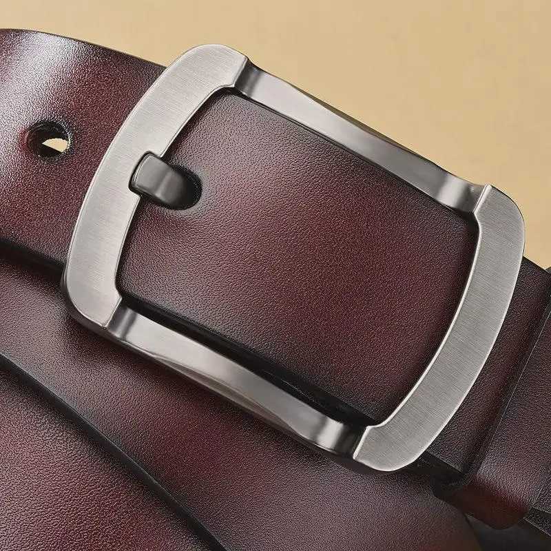 Belt mens cowhide highend needle buckle retro fashion casual leather jeans mens belt waist seal mens styleXJ251023
