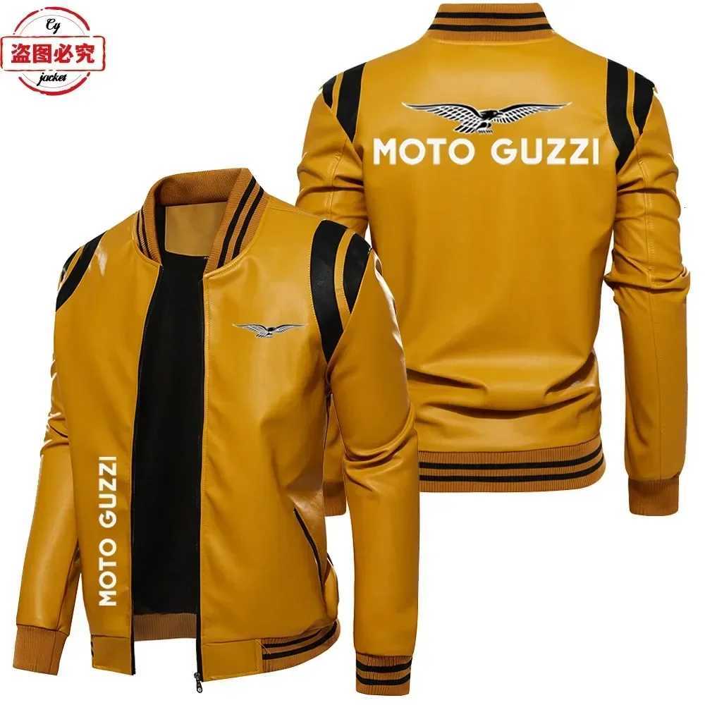 Motorcycle Printed PU Leather Windproof Jacket Racing Suit Motorcycle Riding Suit Mens Casual Jacket Work Suit W251023