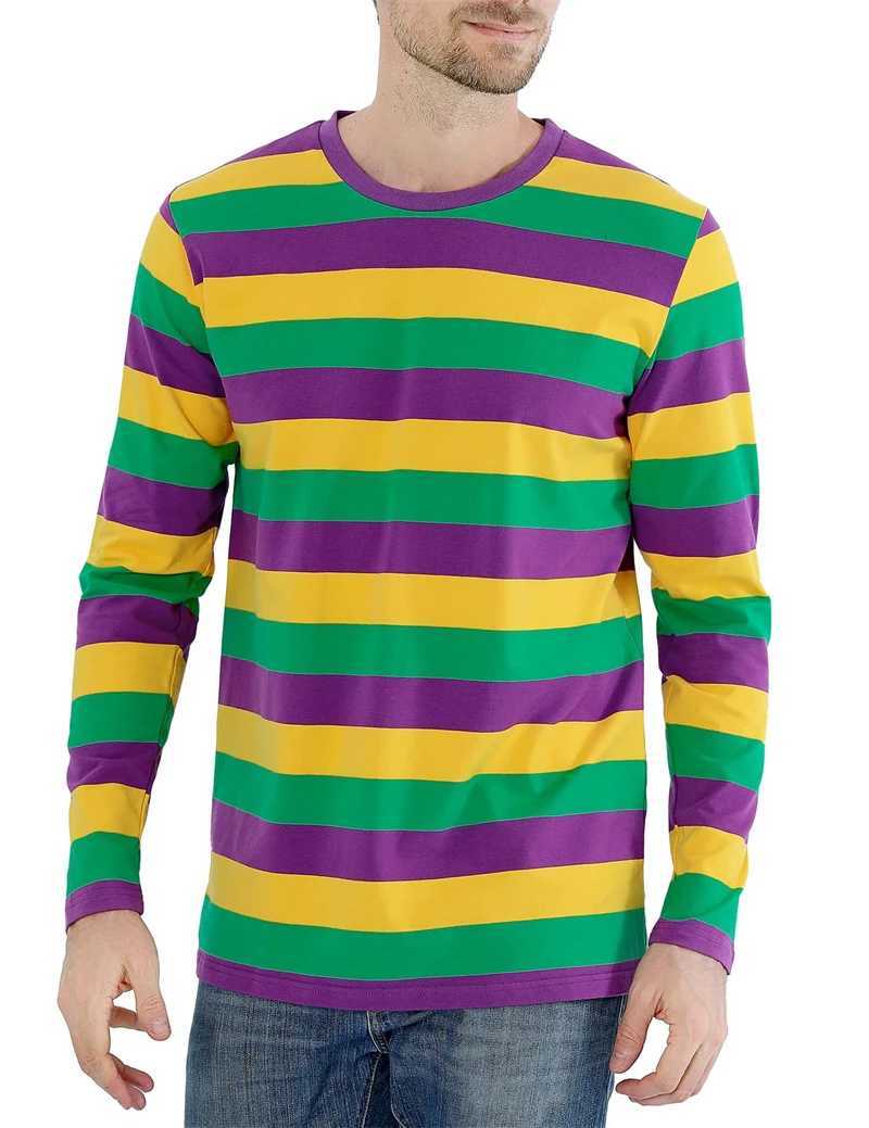 Funny 3D Stripes Print Mens T Shirt Spring and Autumn Casual Oneck Long Sleeve Tshirt Fashion Comfortable Loose Tops ClothesXJ251023