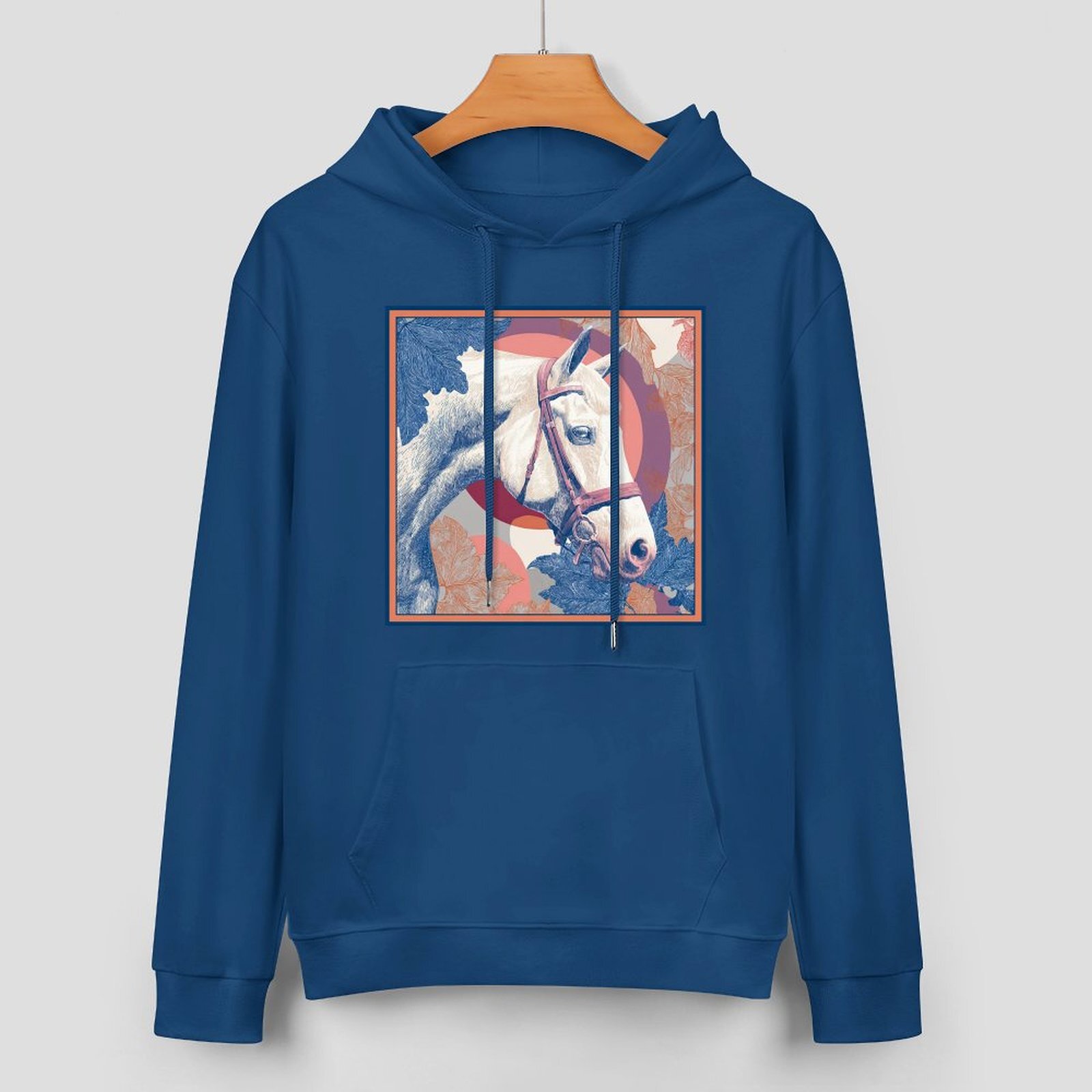 H Designer Fall Winter Hoodie Luxury Horse Print Design Unisex Long Sleeve Streetwear Hip Hop Oversized Fit Hoodie Men's Fashion Apparel H27