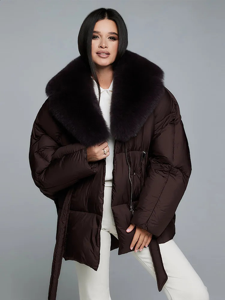 Thicken Cotton Jackets Women Long Sleeves Detachable Fur Collar Lace Up Pockets Coats Female Winter Chic Warm Outwears 251021