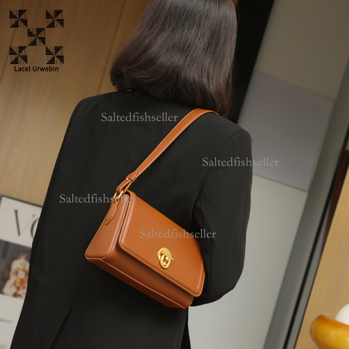 Lacel Urwebin Designer Luxury New Single Shoulder Underarm Bag Autumn/winter Fashion Commuter Versatile Crossbody Bag High End Flip Small Square Bag
