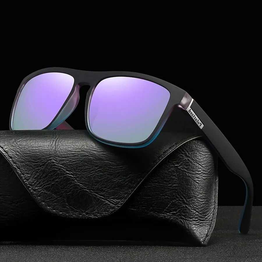 Fashion Purple Polarized Sunglasses Men Women Sun Glasses Retro Square Sport Driving Fishing Gradient Big Frame Eyewear UV400W251023