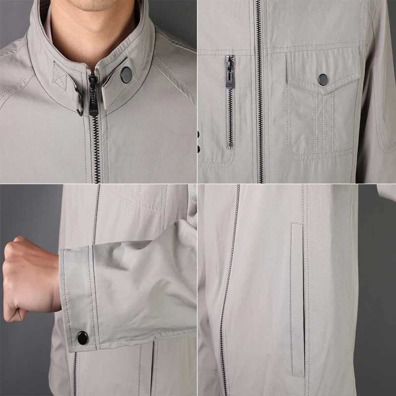 DIMUSI Mens Jackets Spring Autumn Casual Men Slim Fit Business Jacket Man Outwear Stand Collar Windbreaker Coats Clothing W251023