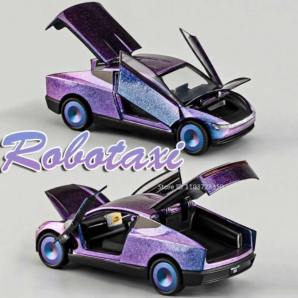 132 Robotaxi Corolla Mini Car Toy Models Alloy Diecast Sound Light Rubber Tires Pull Back Doors Opened Vehicle Toys Kids GiftsT251023