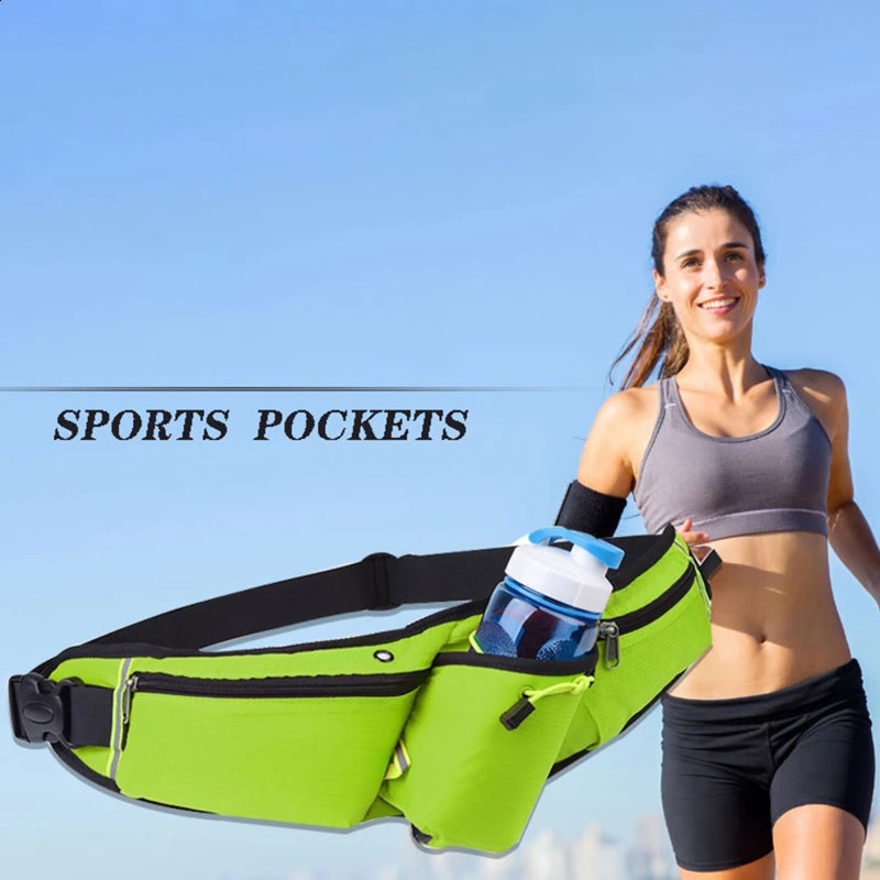 Waist Bag Running Waterproof Sports Belt Gym Portable Lightweight Hydration Water Bottle Hip Pack 251014