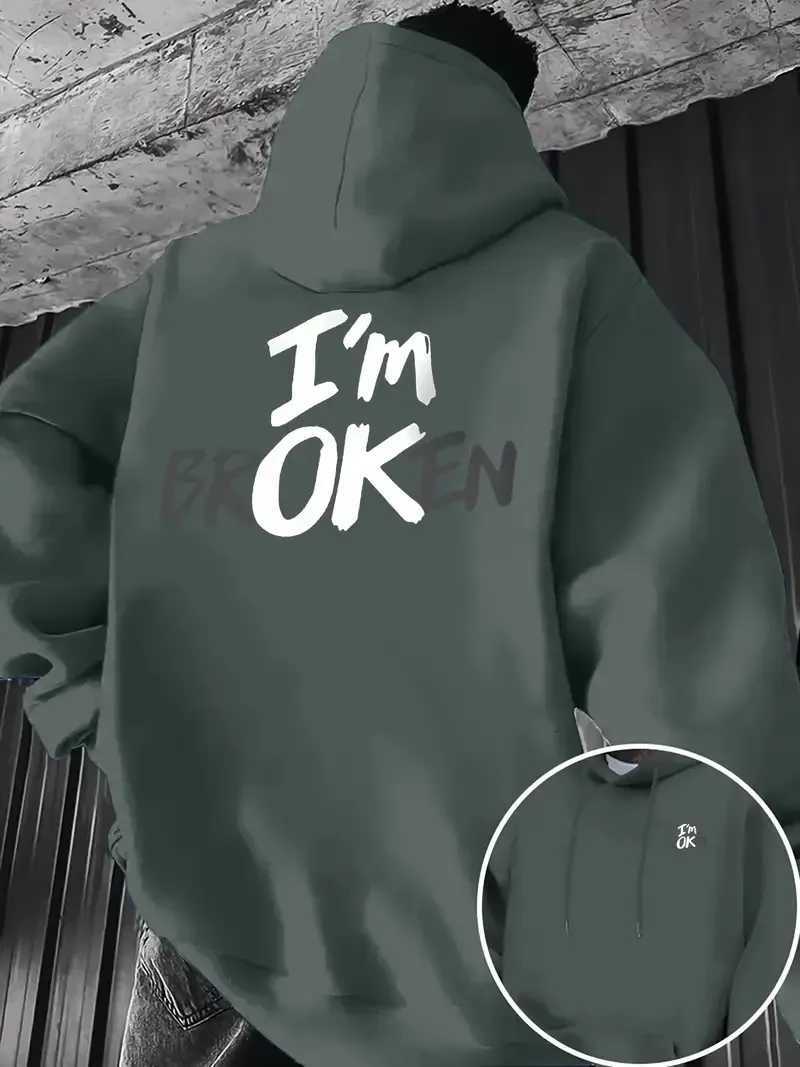 The new mens hoodie for Spring and Autumn 2025 features a casual fashionable and comfortable 3D letter pattern printT251023