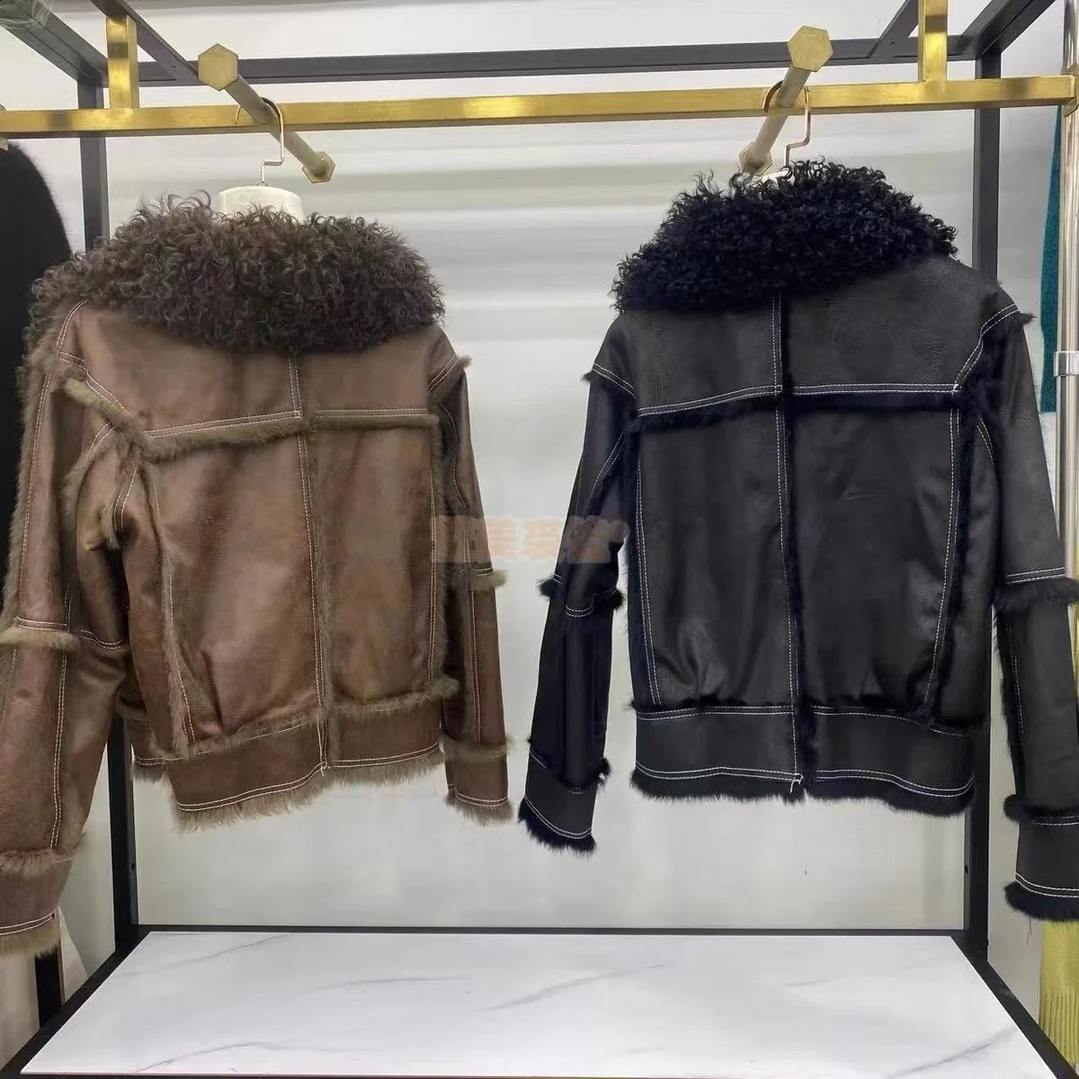 Rex rabbit fur Coats With Genuine Sheepskin Leather Wholeskin Natural Jacket Outwear y Women Winter 251022