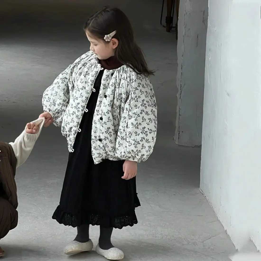 Floral Cotton Clothing Korean New Casual Allmatch Warm and Fashionable Cute Floral Cotton Jacket Kids Clothes Y251023