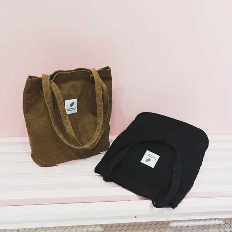 Fashion Womens Shoulder Bag Large Capacity Corduroy Shopping Bag Canvas Womens Bag Literary Leisure Shoulder BagL251023
