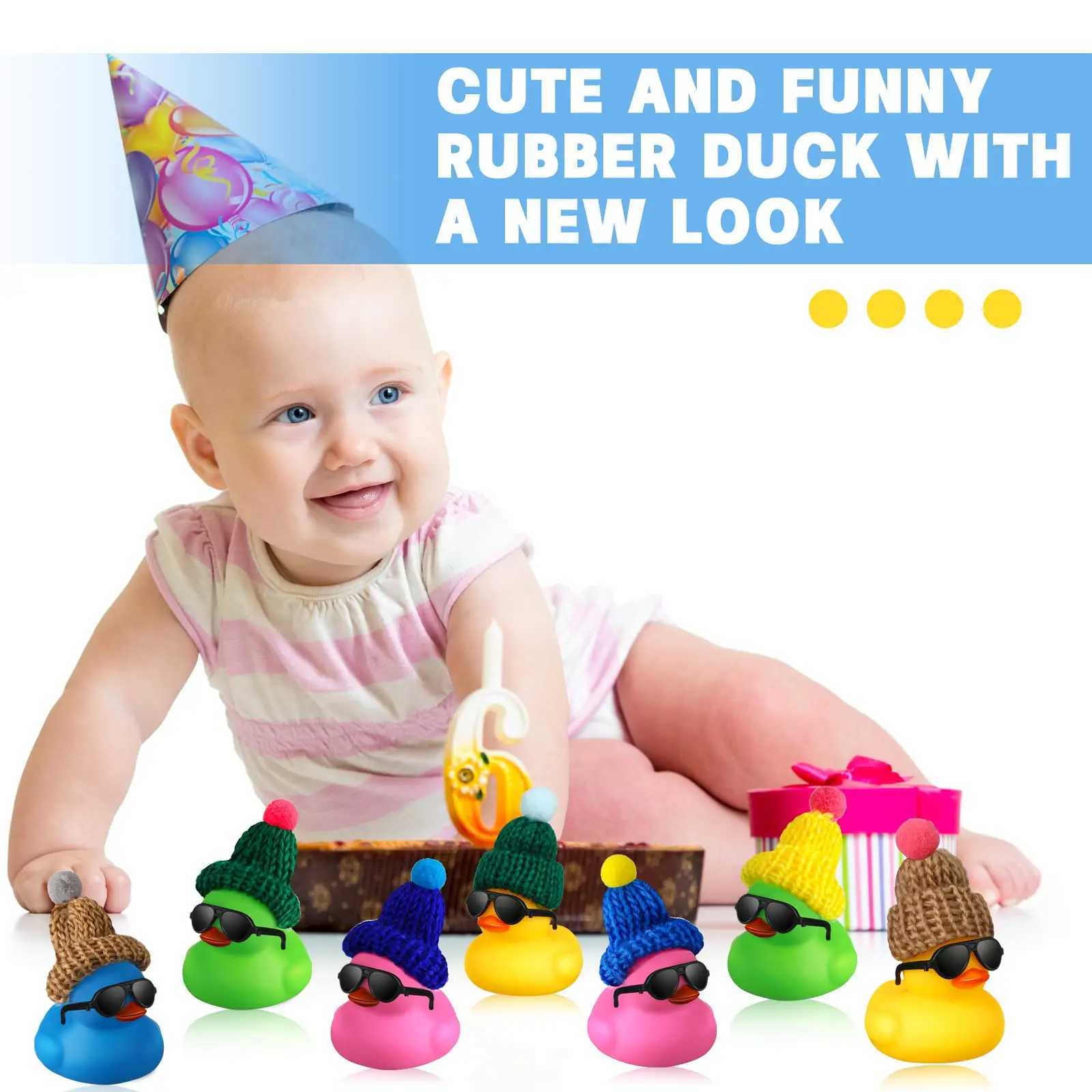Mini Rubber Ducks with Sunglasses Hats Cruise Rubber Ducks in Bulk Gift Small Bathtub Toy for Hiding Party Favor J251023