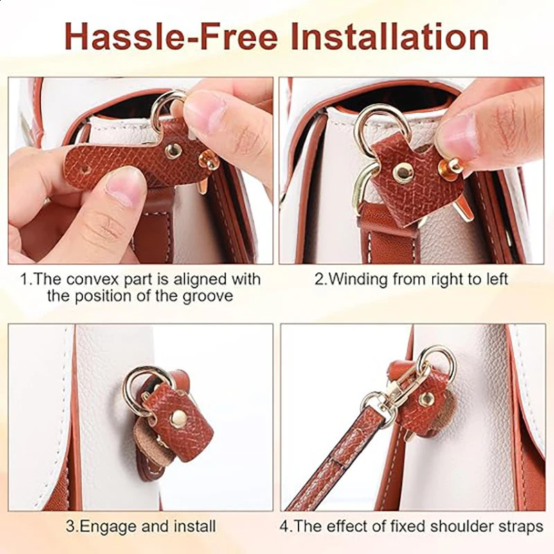 Bag Straps Set for LONGCHAMP Mini Bag Leather Accessories DIY Transformation Punch Free Shoulder Crossbody Conversion 251022