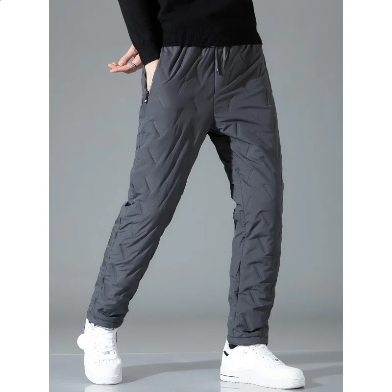 Mens Pants Black Large Size Lamb Velvet Casual Long Autumn Winter Plus Thickened Outside Windproof Warm 251023