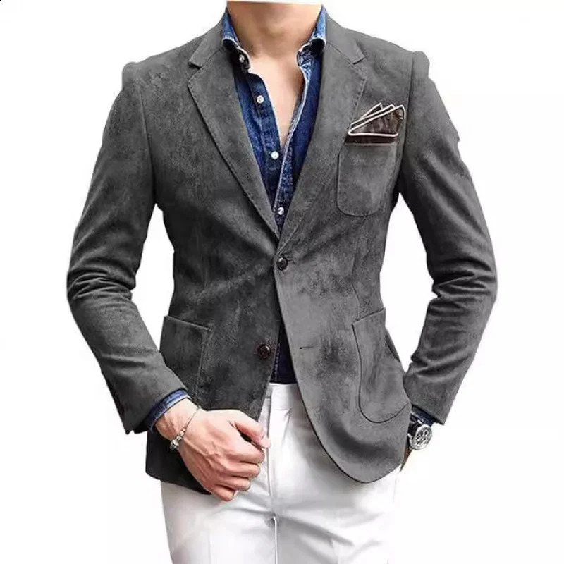 Europeanstyle mens casual and fashionable business suit jacket commuting formal wear wedding party spring autumn 251023