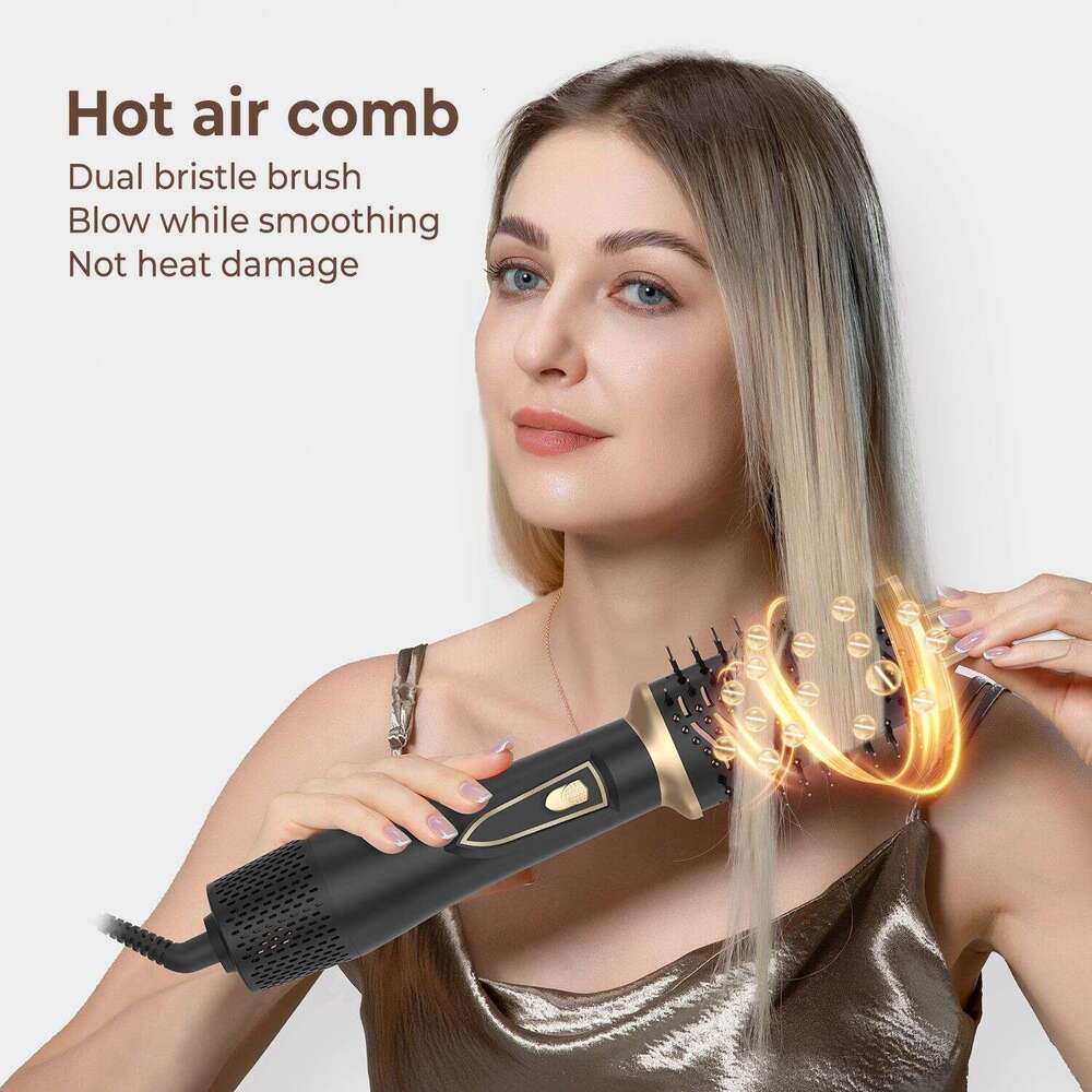 Famous Brand Designer In High Power Low Speed Brushed Hot Air Comb Curling Iron Straightener Multi Functional Hair Dryer