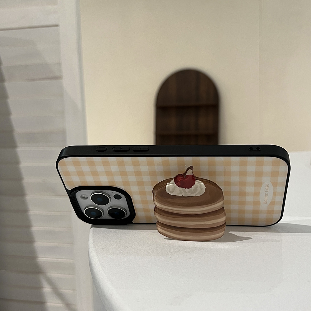 Gingham Fruit Stand, Compatible with Apple iPhone 17 Pro Max / Plaid, Checkered, Unique, Cute, Trendy Phone Case - Protective Black Bumper
