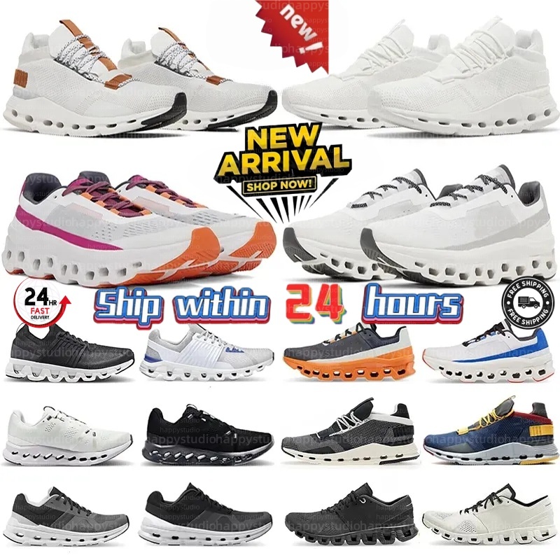 Free delivery of popular designer sneakers cloud X4 series men's and women's running shoes in black, white, cream and orange for runners