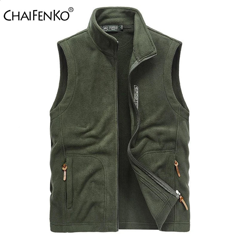 Men Autumn Winter Soft Shell Vest Jacket Sleeveless Coat Fashion Multiple Pockets Casual Waistcoat Plus Size 251023