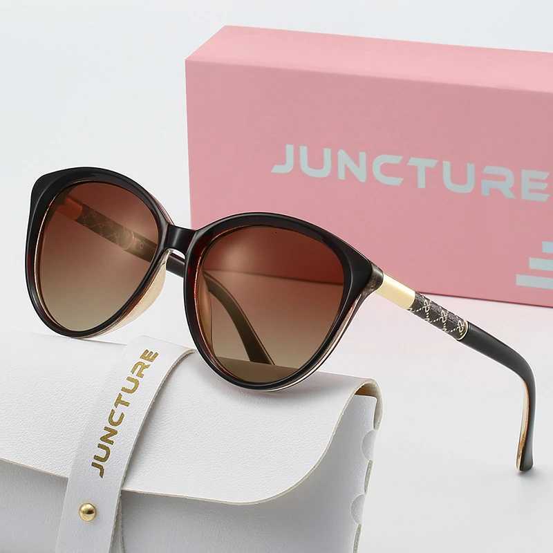 JUNCTURE Polarized Women Sunglasses Fashion Cat Eye Sun Glasses Black Lady Glasses Party Holiday Gifts Sunglasses for WomenW251023