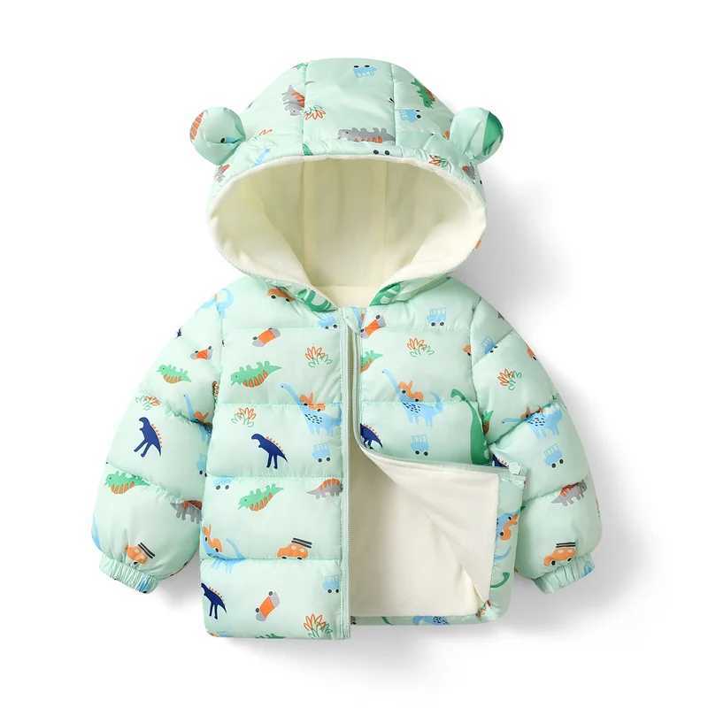 Girl Boy Autumn Winter Coats Cartoon Print Down Jackets New Kids Warm Outerwear Toddler Cotton Clothing Cute Lightweight Jacket Y251023