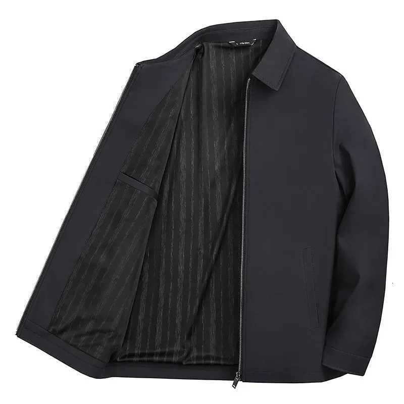 BROWON Brand Coat Men Jacket 2025 Autumn New Fashion TurnDown Collar Jacket Men Casual Business Solid Color Outwear Mens Jacket W251023