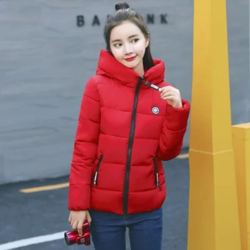 Causal Ladies Padded Jacket Short Autumn Winter Wadded Women Hooded Coats Female Plus Size Parkas Overcoat 251022