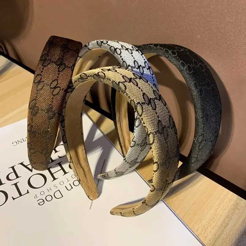 Wide Sponge band Denim Pattern Letters Design High Top NonSlip for Wen Girls Face ing Skincare Daily Hair Accories Y251023