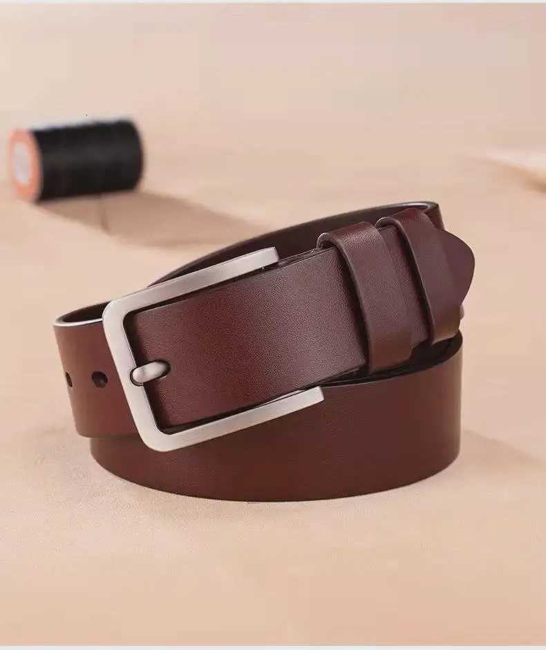 Belt mens cowhide highend needle buckle retro fashion casual leather jeans mens belt waist seal mens styleXJ251023