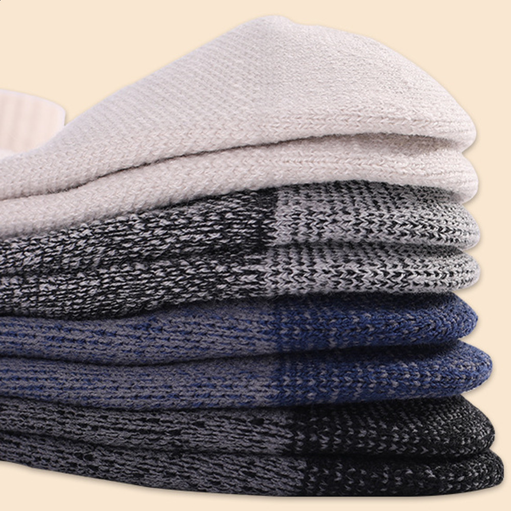 Mens Merino Wool Socks Hiking 80% Merino Wool Crew Work Socks test Breathable Odorless Christmas Long Socks 241111