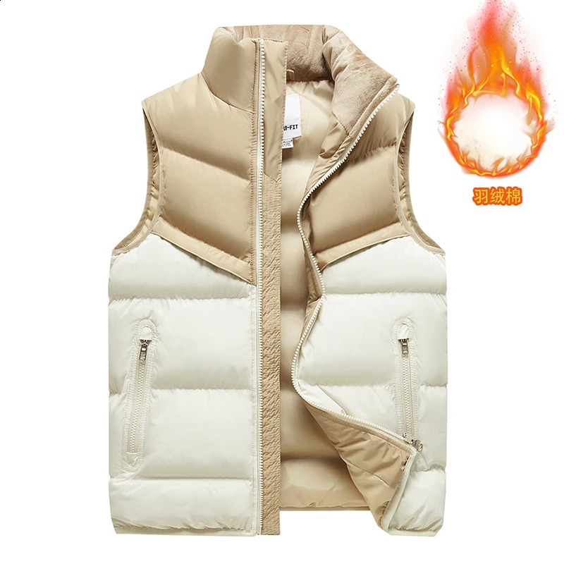 Autumn and Winter Mens Outdoor Standing Collar Cotton Vest Comfortable Fashionable Highquality Jacket for Men 251023