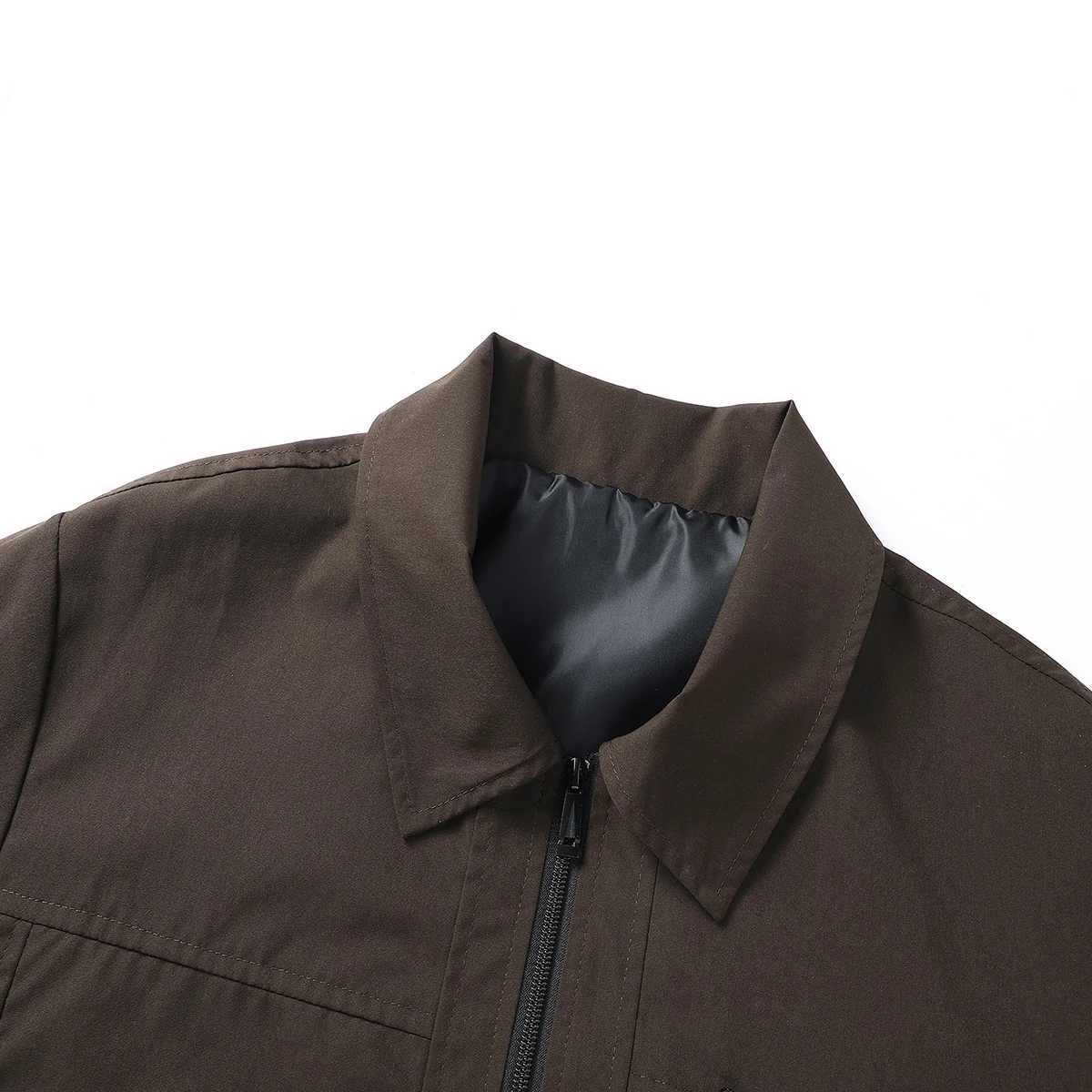 Mens Business Casual Jacket Brand Zipper Thin Spring Autumn Simple Solid Fashion Male Blazer Coats W251023