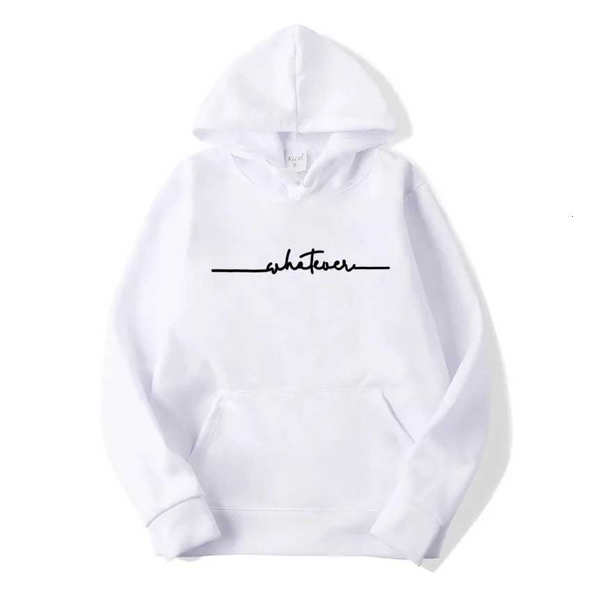 Mens autumn and winter casual fashion loose plus size simple letter printed fleece pullover long sleeved hooded sweatshirtT251023