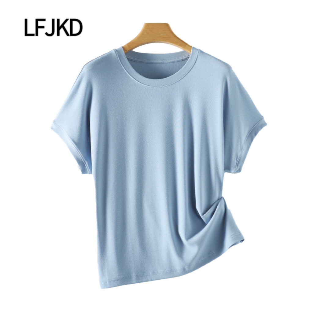 K2342 Retro Printed Cotton Short Sleeve T-Shirt Women 2025 Summer New Loose Slimming Versatile Top Personality Trend