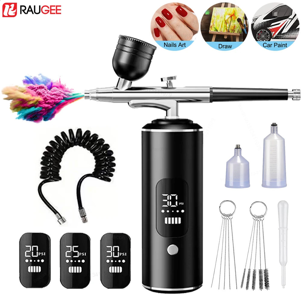 Airbrush with Compressor Mini Spray Gun for Painting Tattoo Wireless Electric Paint Gun Portable Airbrush Kit with Compressor 251015