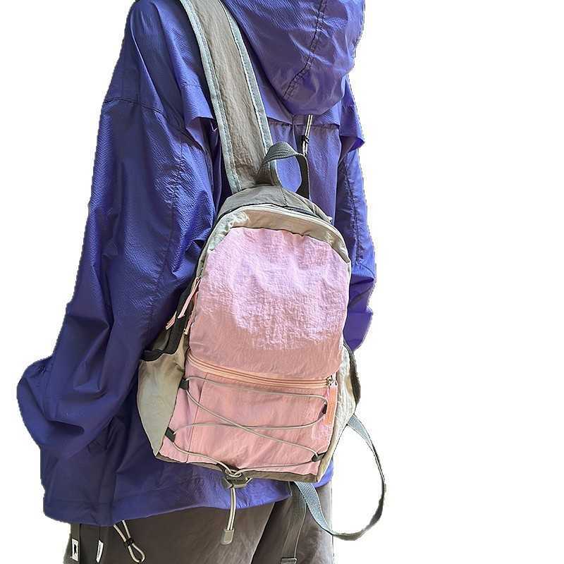 Sports Backpack Korean Style Canvas Bag Outdoor Backpack Mini Backpack Versatile College Student Backpack Casual Travel Bag W251023