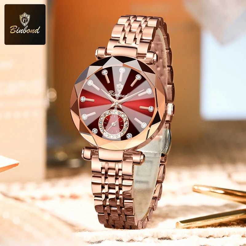 BINBOND Luxury Elegant Ladies Wristwatch Waterproof Stainless Steel Watch for Woman Simple Casual Dress Womens Quartz WatchesL251023