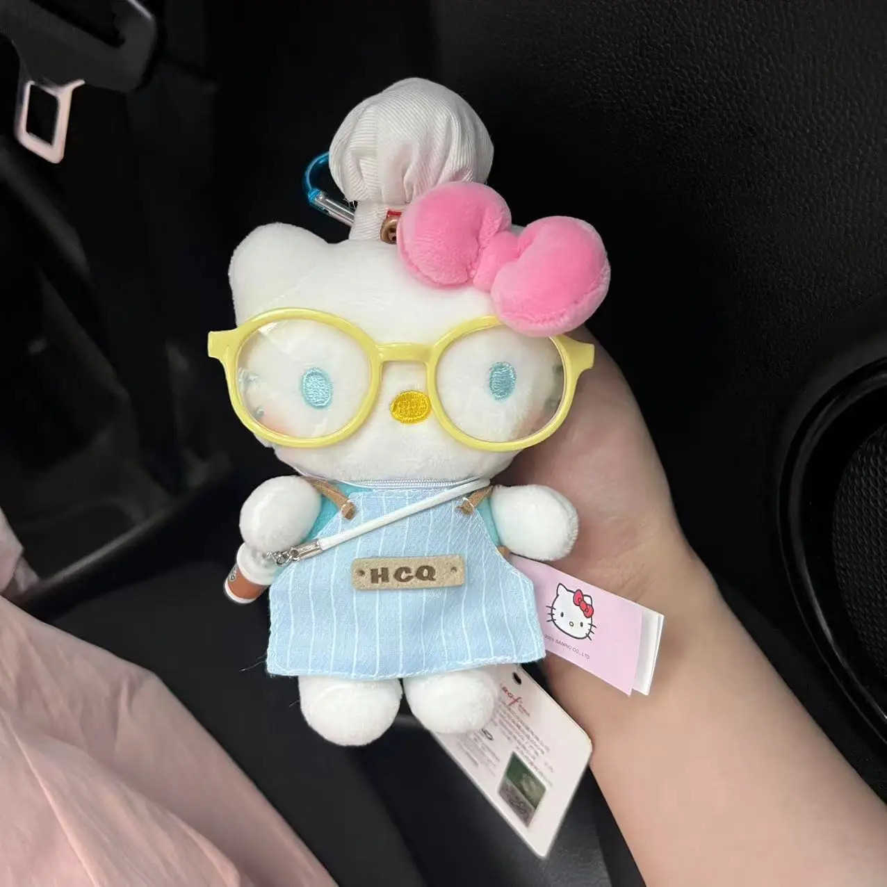 Sanrio Kawaii Hello Kitty Keychain Pendant Cartoon Plush Toys Kt Cat Stuffed Plushies Key Ring Plush Pendant Give Holiday Gift L251023