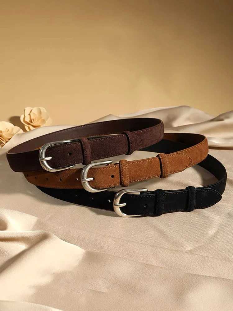 Fashion Suede Cowhide Womens Belts Genuine Leather 28cm Wide Belt Metal Buckle Women Belt Matched Dress Jeans Skinny GirdleXJ251023