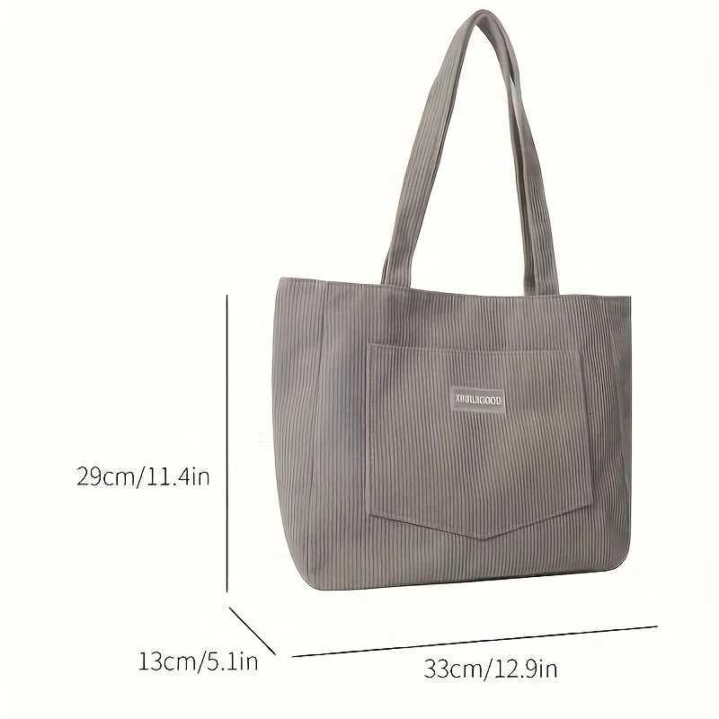 Womens Corduroy Shoulder Tote Bag Casual Large Capacity Fashion Handbag for Going Out Purses and Handbags Designer BagL251023