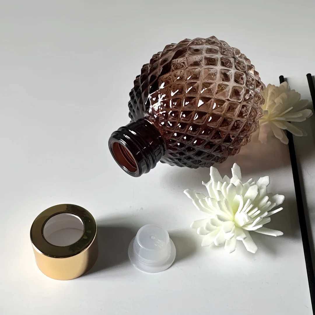 Spherical Aratherapy Bottle Empty Bottle 100ml Thickeed Bottle Essential Oil Diffuser Hotel DIY Per Refill Bottle Rattan Branch Volatile Bottle Y25102