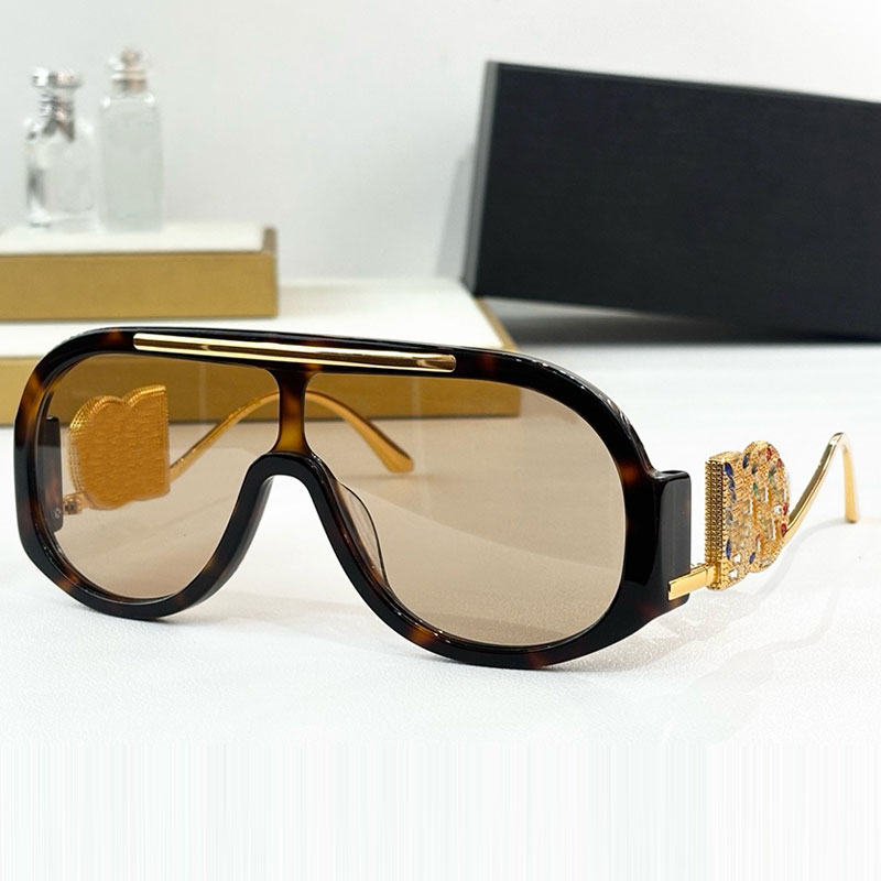 Oversized Pilot Sunglasses Designer Men Womens Oval Sunglasses 6202 Fashion Show Sunglasses Crystal Leg Design Outdoor UV Protection Top Quality