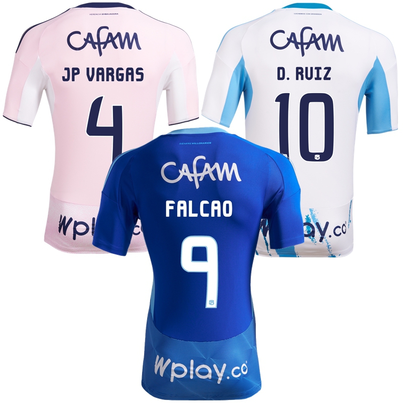 2025 2026 Millonarios FC soccer jerseys 25 26 Falcao JP VARGAS N.AREVALO S.VEGA L.CASTRO MACKA D.RUIZ E. MOSQUERA BECKHAM D. football shirts