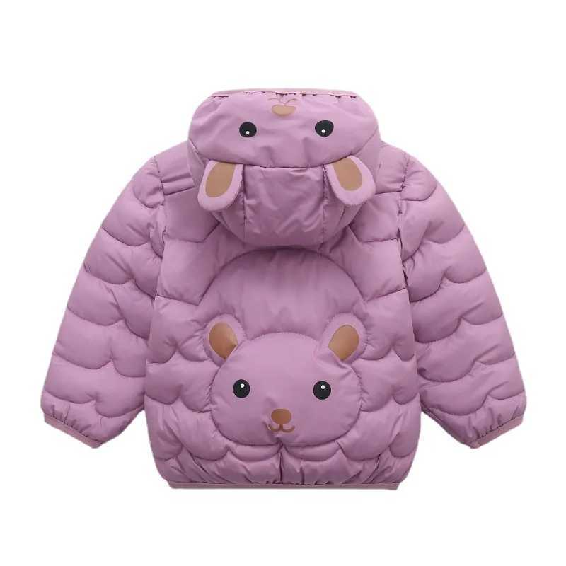 Baby Boys Girls Hooded Zipper Lightweight Down Jackets Kids Cottonpadded Cartoon Coat Childrens Autumn Winter Warm Outerwear Y251023