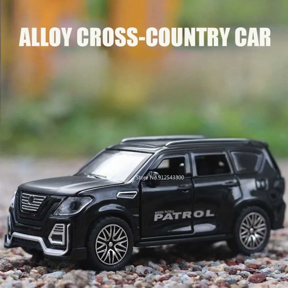 Scale 136 Patrol SUV Car Model Toy Alloy Body Rubber Tire 4 Doors Opened Pull Back Cross Country Cars Models Ornaments GiftsT251023