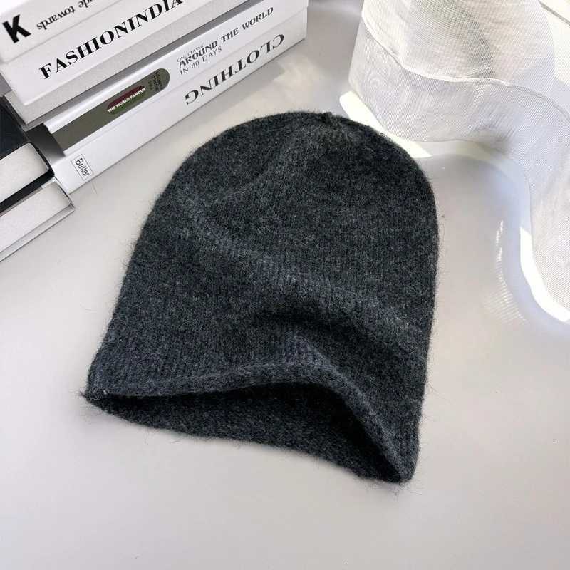 Highquality Wool Blend Beanies Women Men Warm Knitted Cold Hats Ladies MicroCurled Stacking Hat Female Male Autumn WinterXJ251023