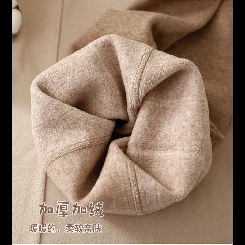 Velvet Thickened Milk Brown Pantyhose Warm Gray Foot Socks Brown Leggings for Women Autumn WinterT251023